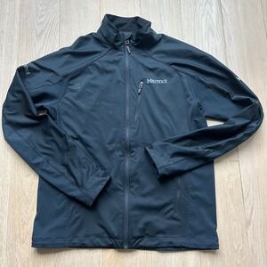 Marmot Gore Windstopper‎ Jacket Medium Black Softshell Full Zip Gorpcore Logo